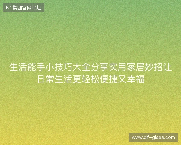生活能手小技巧大全分享实用家居妙招让日常生活更轻松便捷又幸福